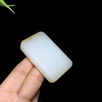 精品和田羊脂糖白玉无事牌（54.8g）
