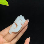 和田山料白玉仿古龙挂件（17.8g）