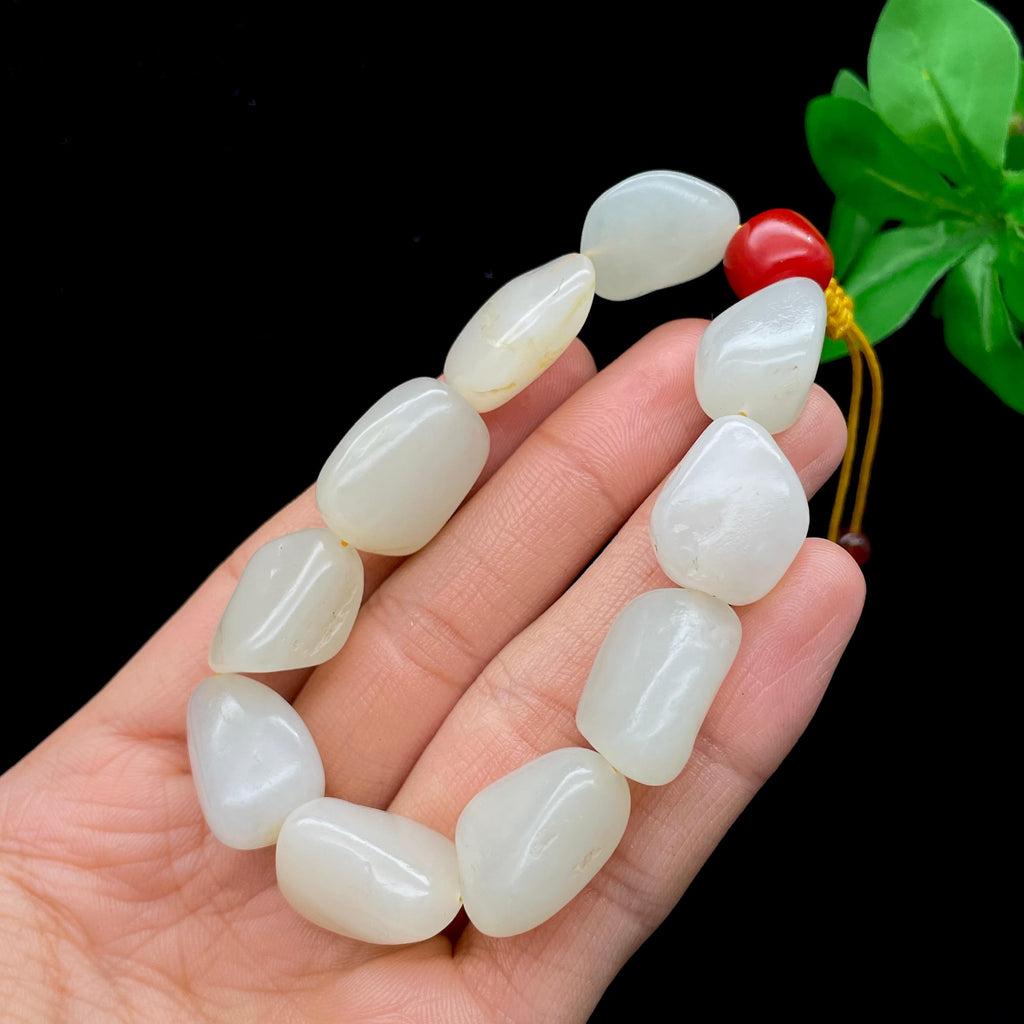 和田玉白玉籽料【精品手串】（55.9g）