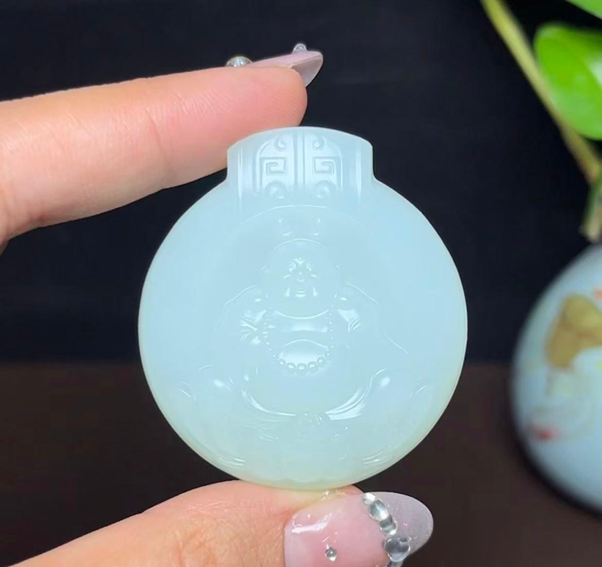 和田羊脂玉佛公（43.3g）