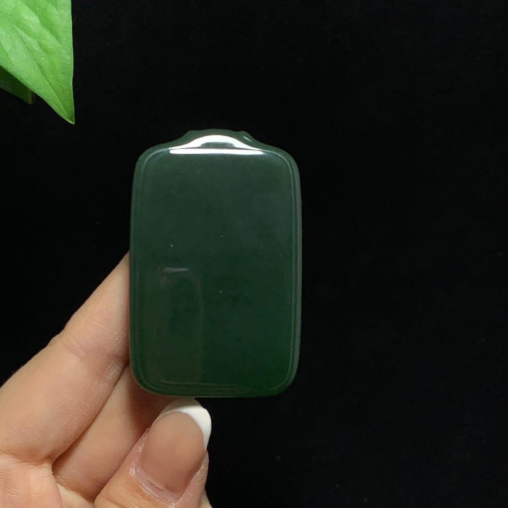 碧玉菠菜绿无事牌（65.8g）