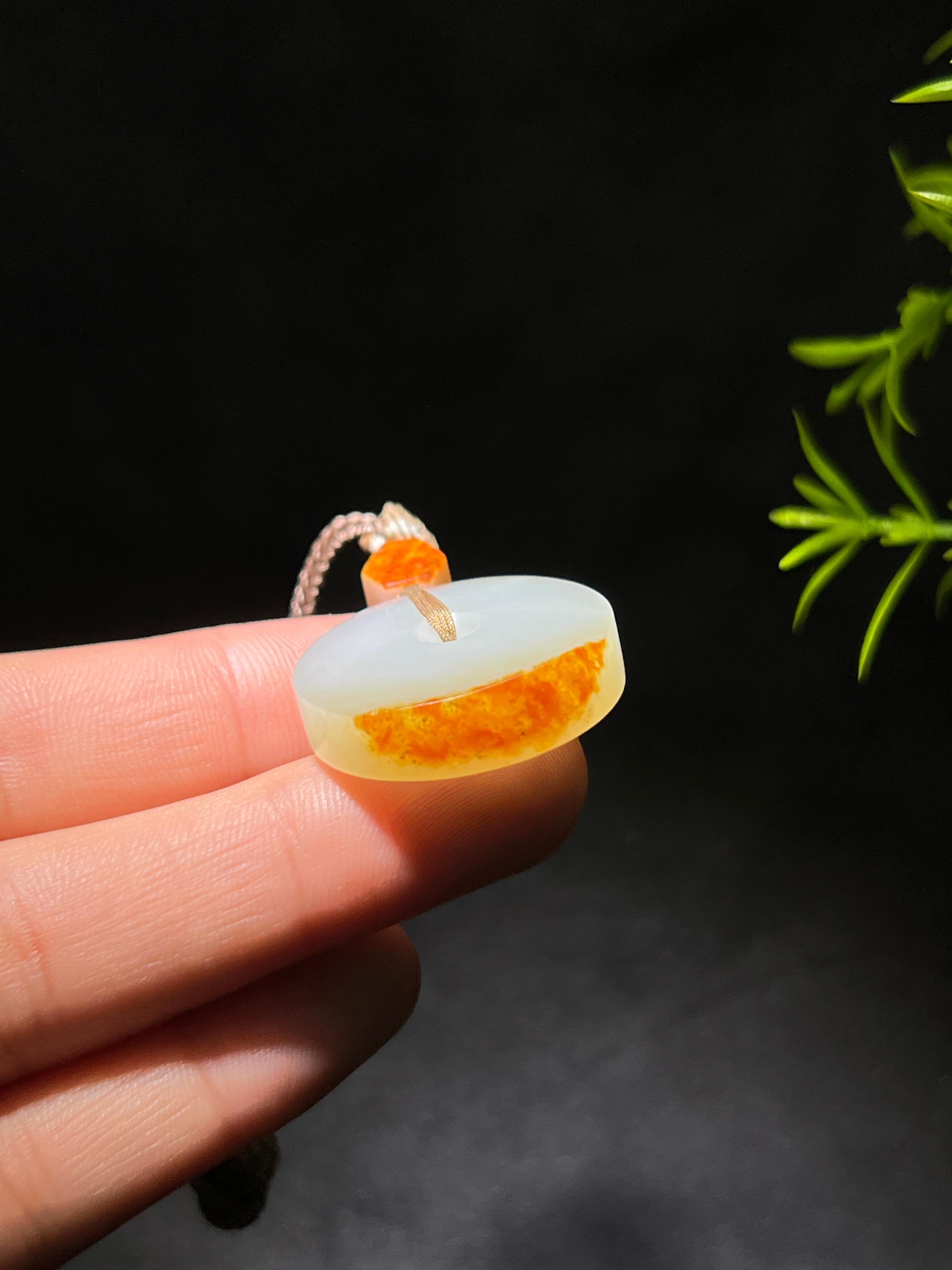 和田玉籽料平安扣（14.8g）