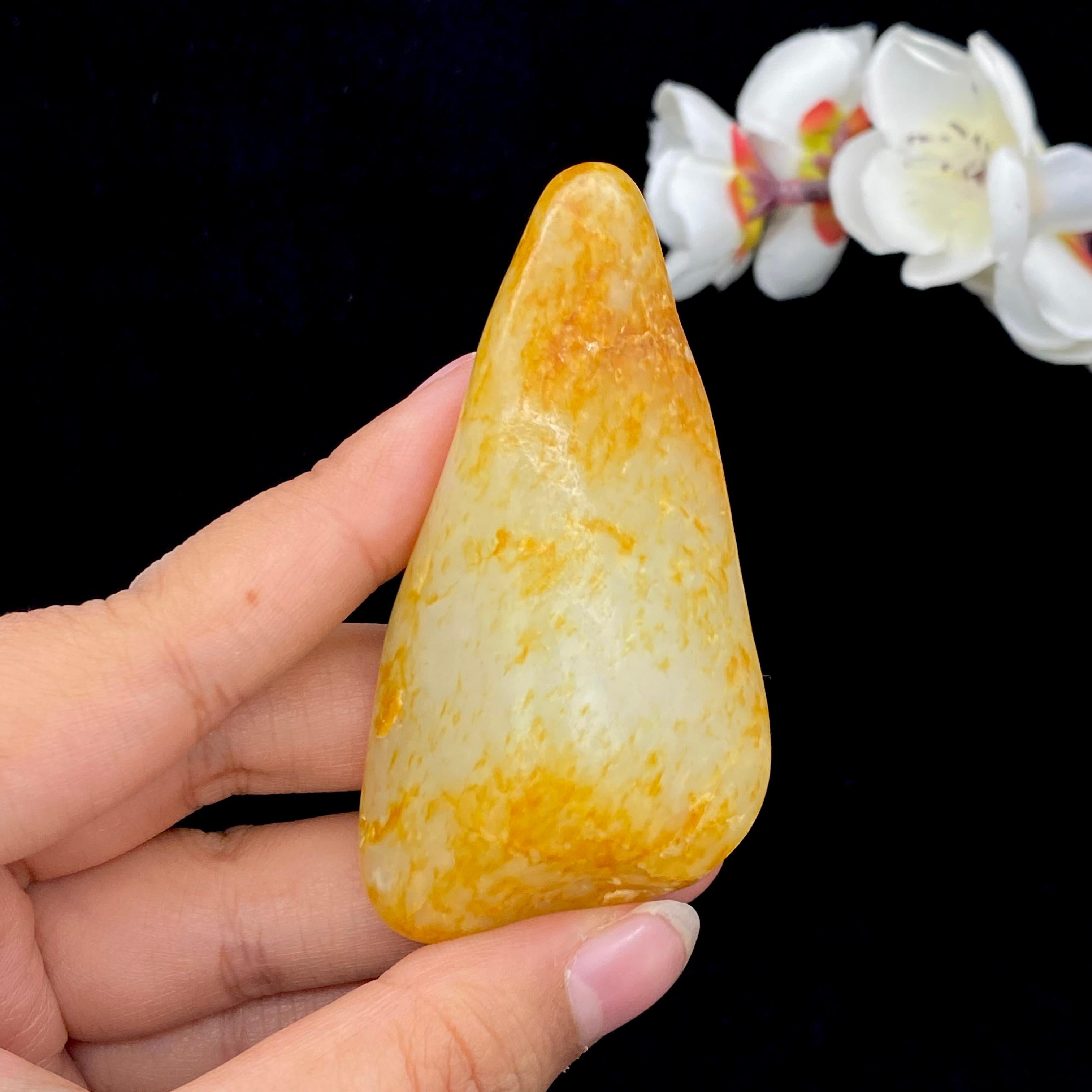 和田玉满洒金皮籽料原石（77.4g）