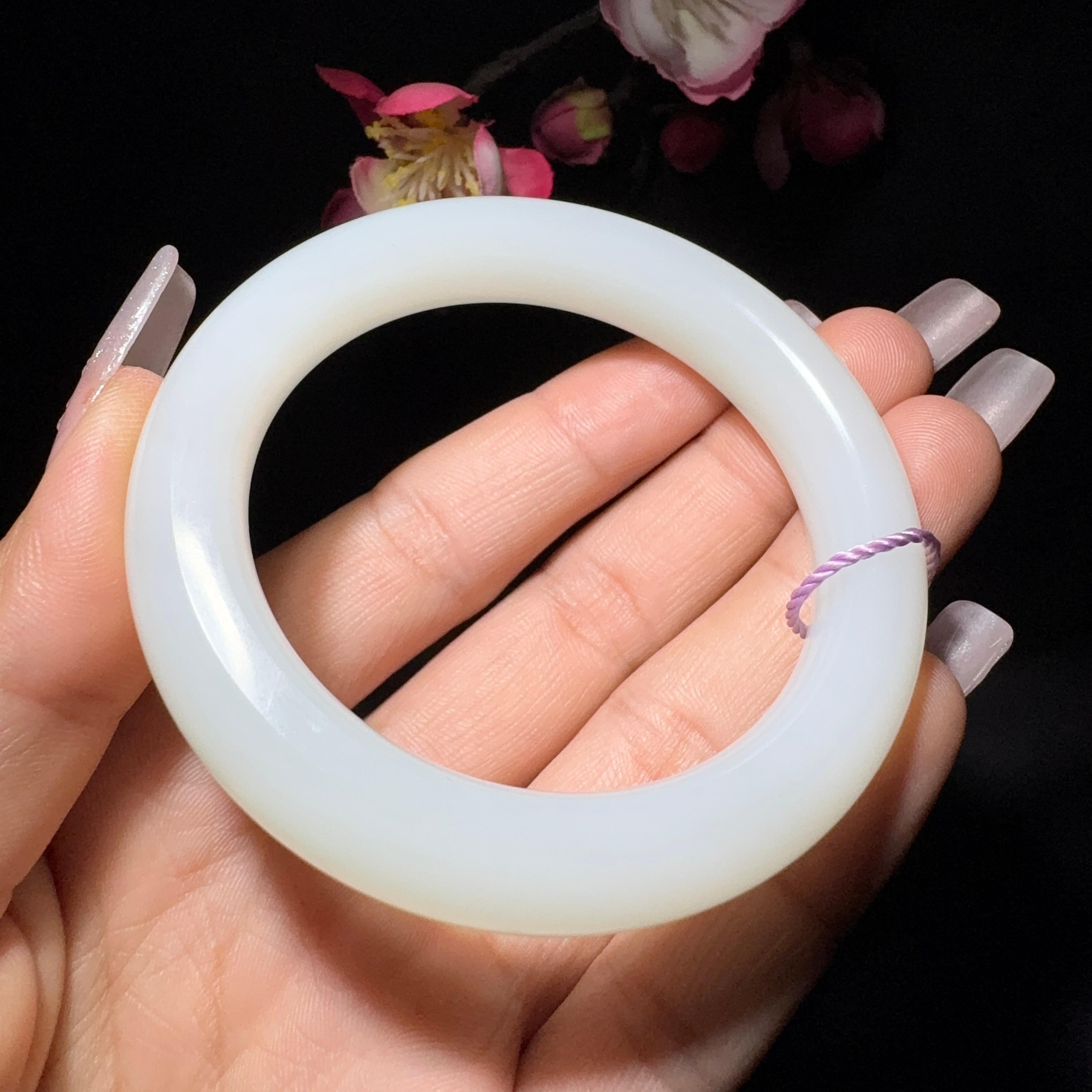 和田玉白玉手镯（50.5g）