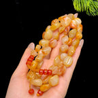 和田玉黄皮籽料项链（93.6g）