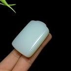 和田羊脂白玉平安无事牌（48.0g）
