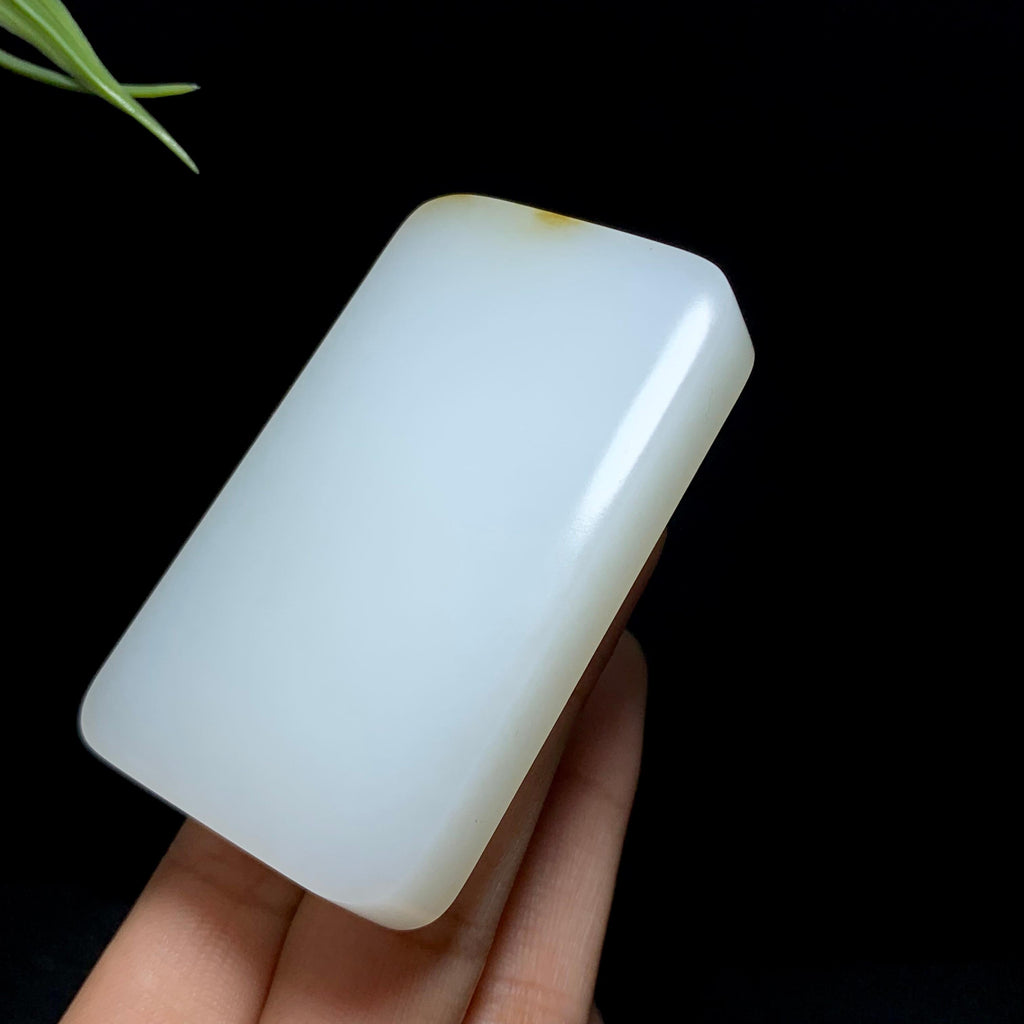 高品质和田山料糖白玉无事牌（98.2g）