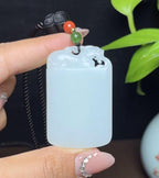 和田羊脂玉貔貅平安无事牌府上有龙（41.7g）