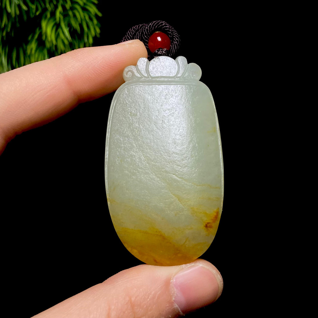 秒杀和田玉籽料无事牌（35.8g）