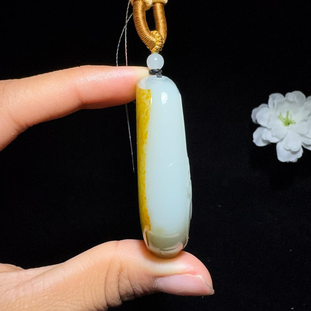 和田玉籽料平安无事牌（53.8g）
