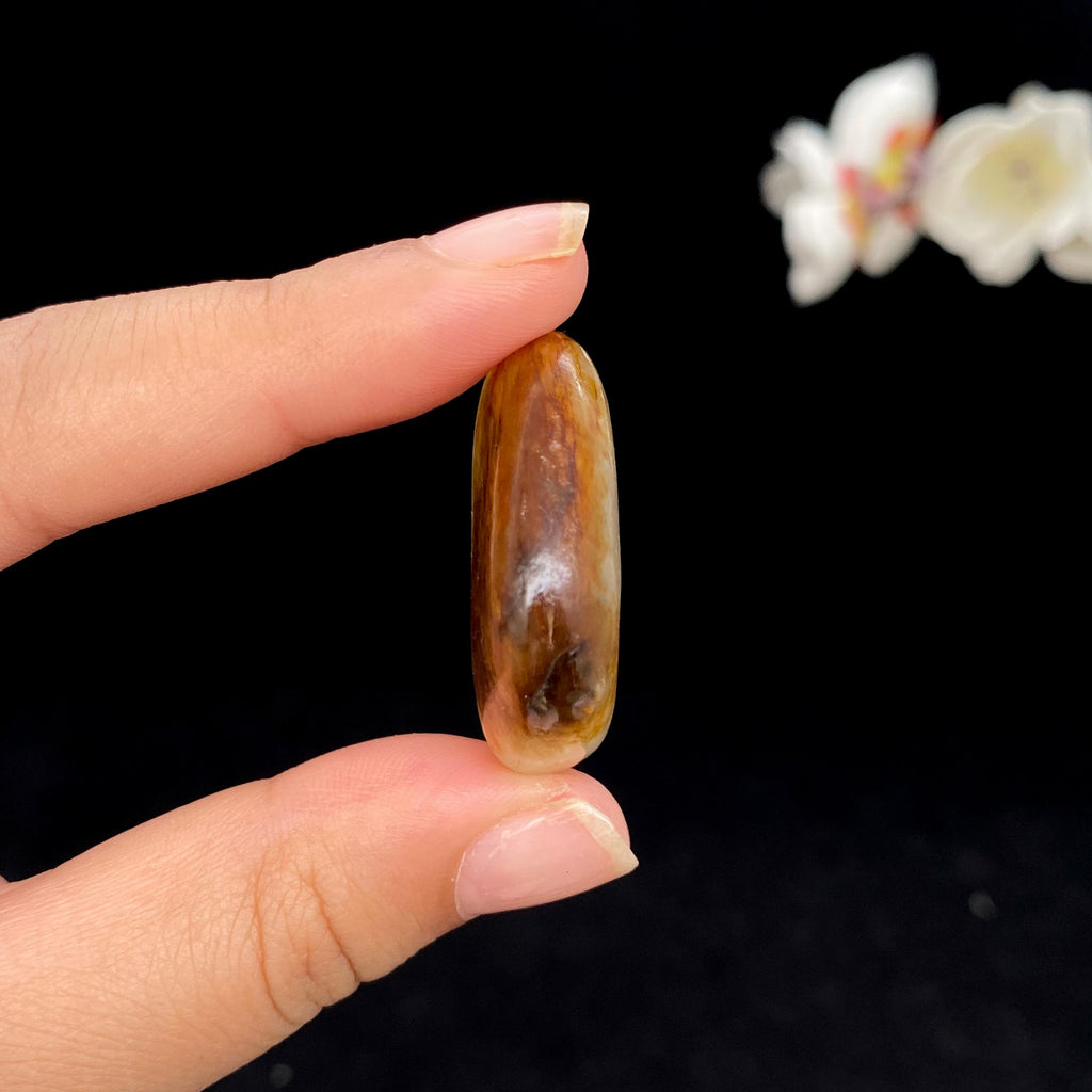和田玉聚黄皮籽料吊坠籽（16.3g）