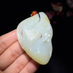 和田玉籽料玉贵人手把件（60.9g）