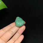 高品质碧玉粉青猫眼佛公挂件（19.3g）