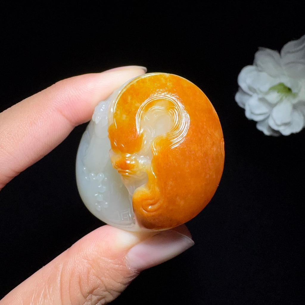 和田玉籽料挂件龙行天下（49.0g）