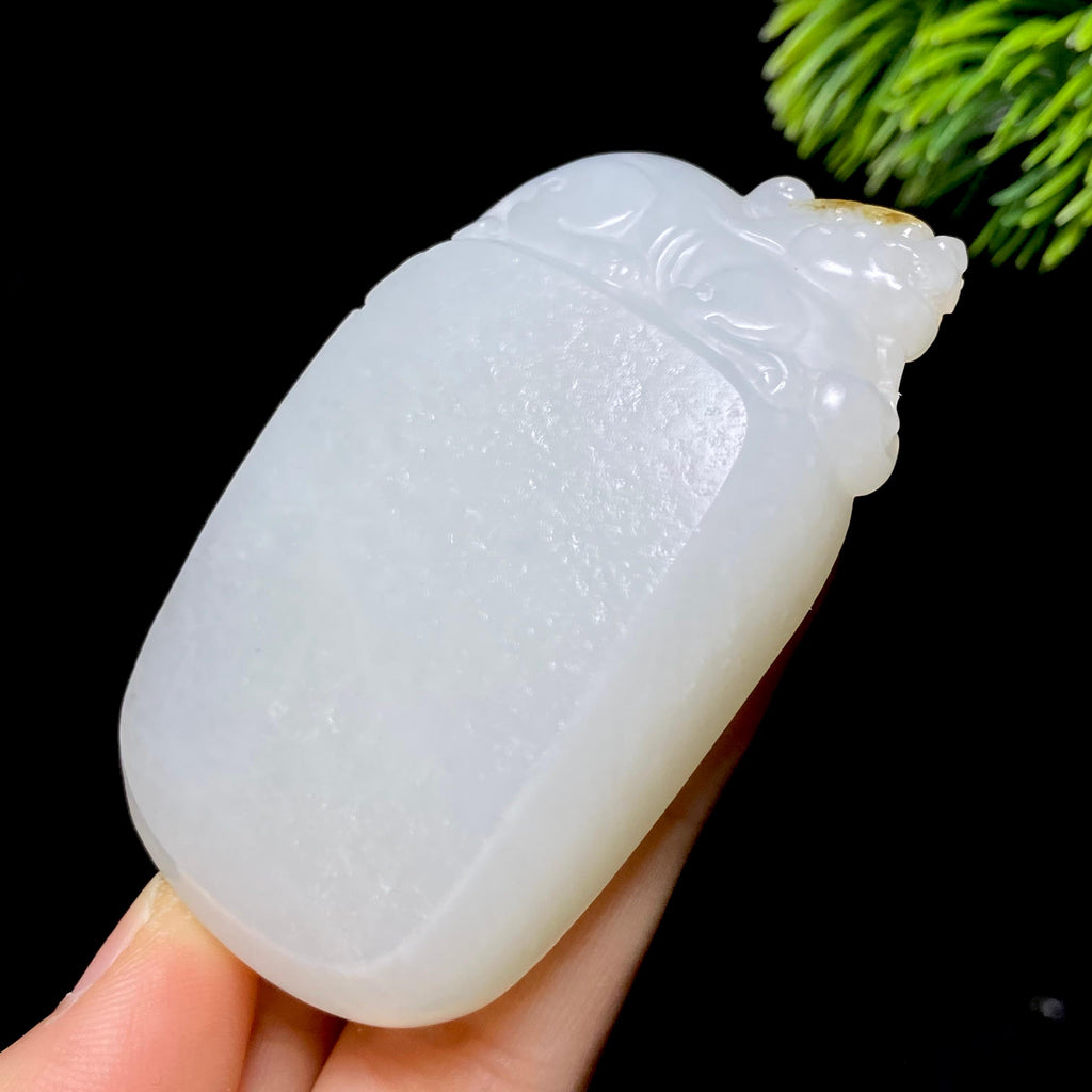 和田玉籽料貔貅无事牌（92.6g）