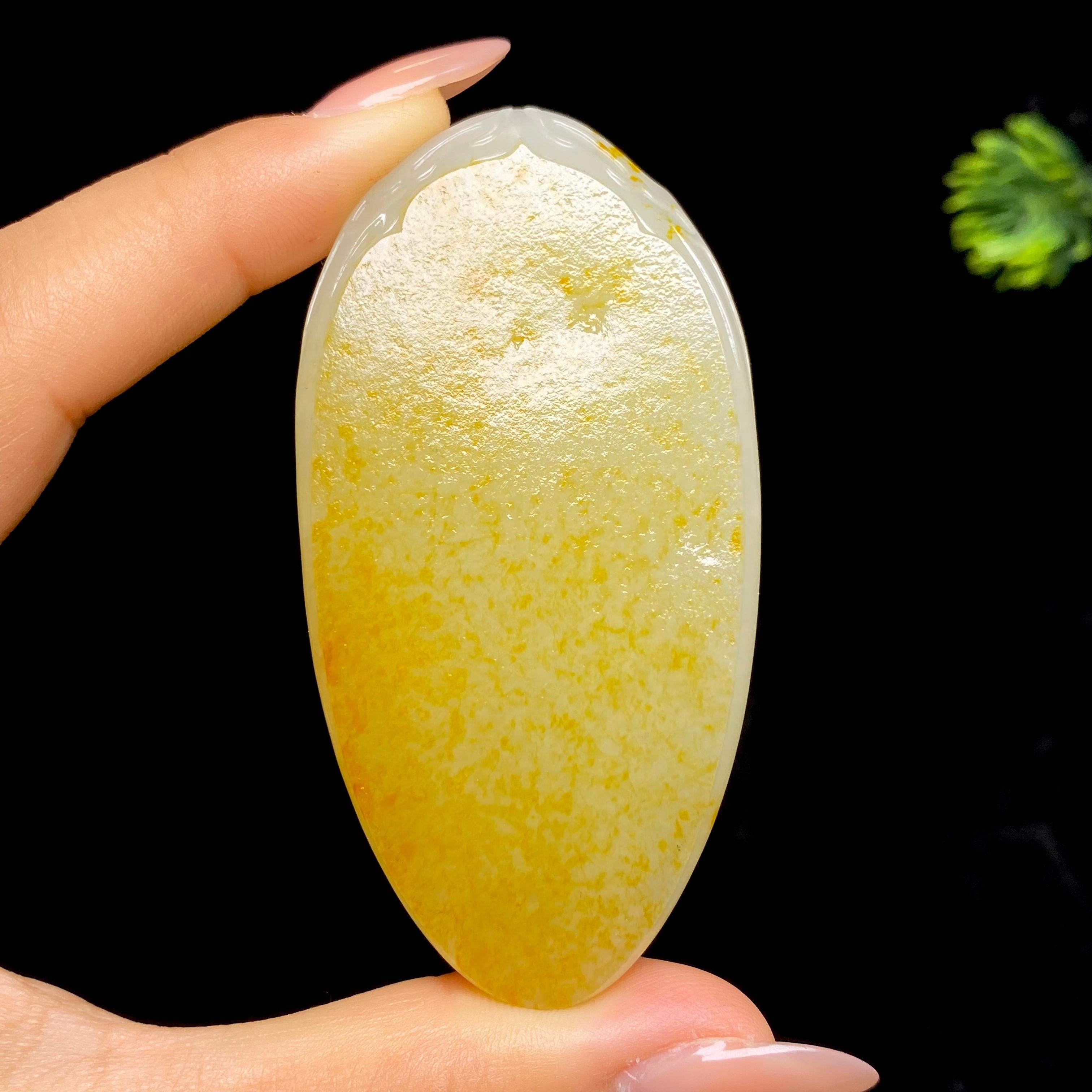 和田玉籽料平安无事牌（80.8g）