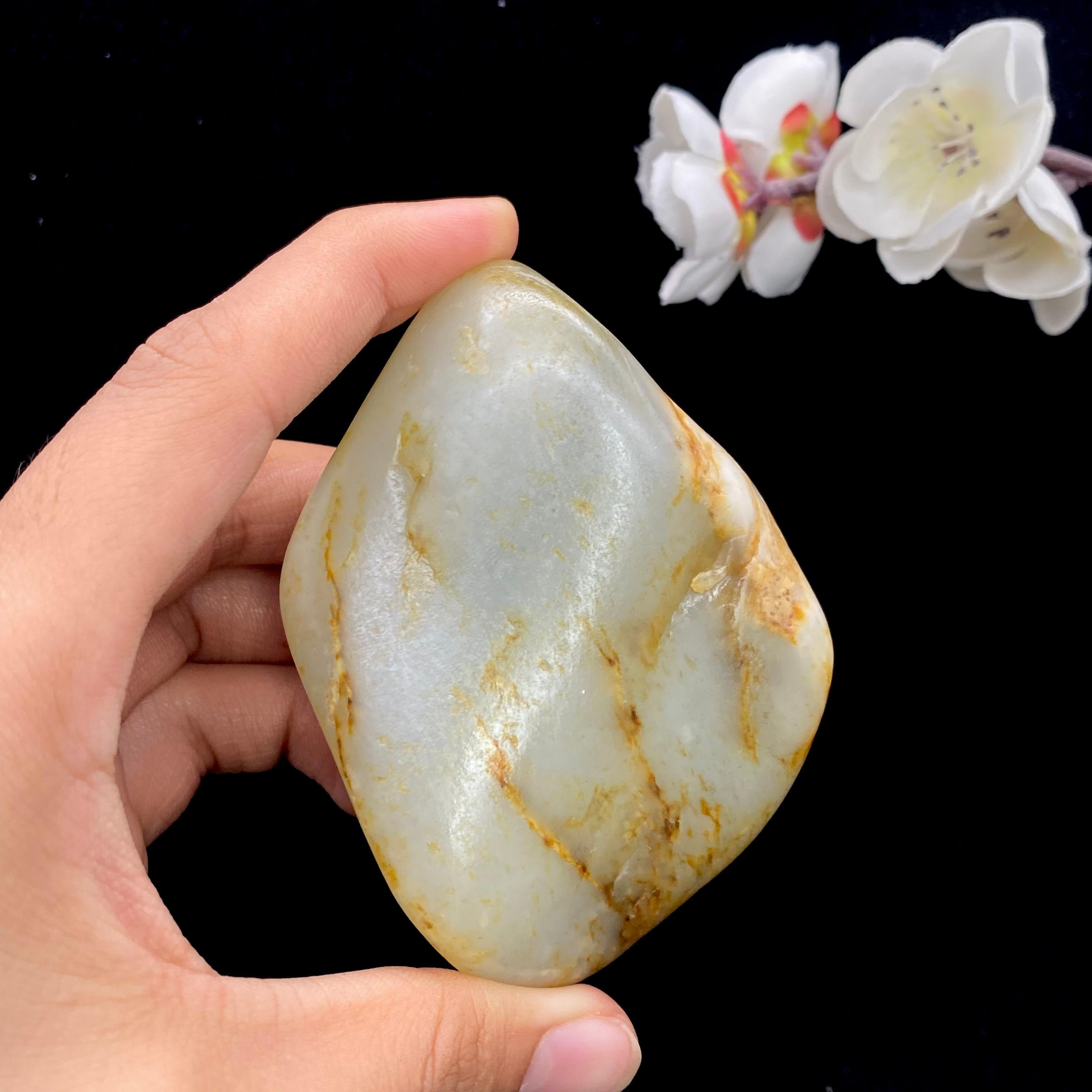 和田玉洒金皮青花底籽料（296.6g）