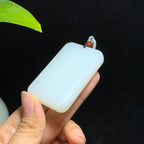和田山料羊脂白玉无事牌（68.0g）