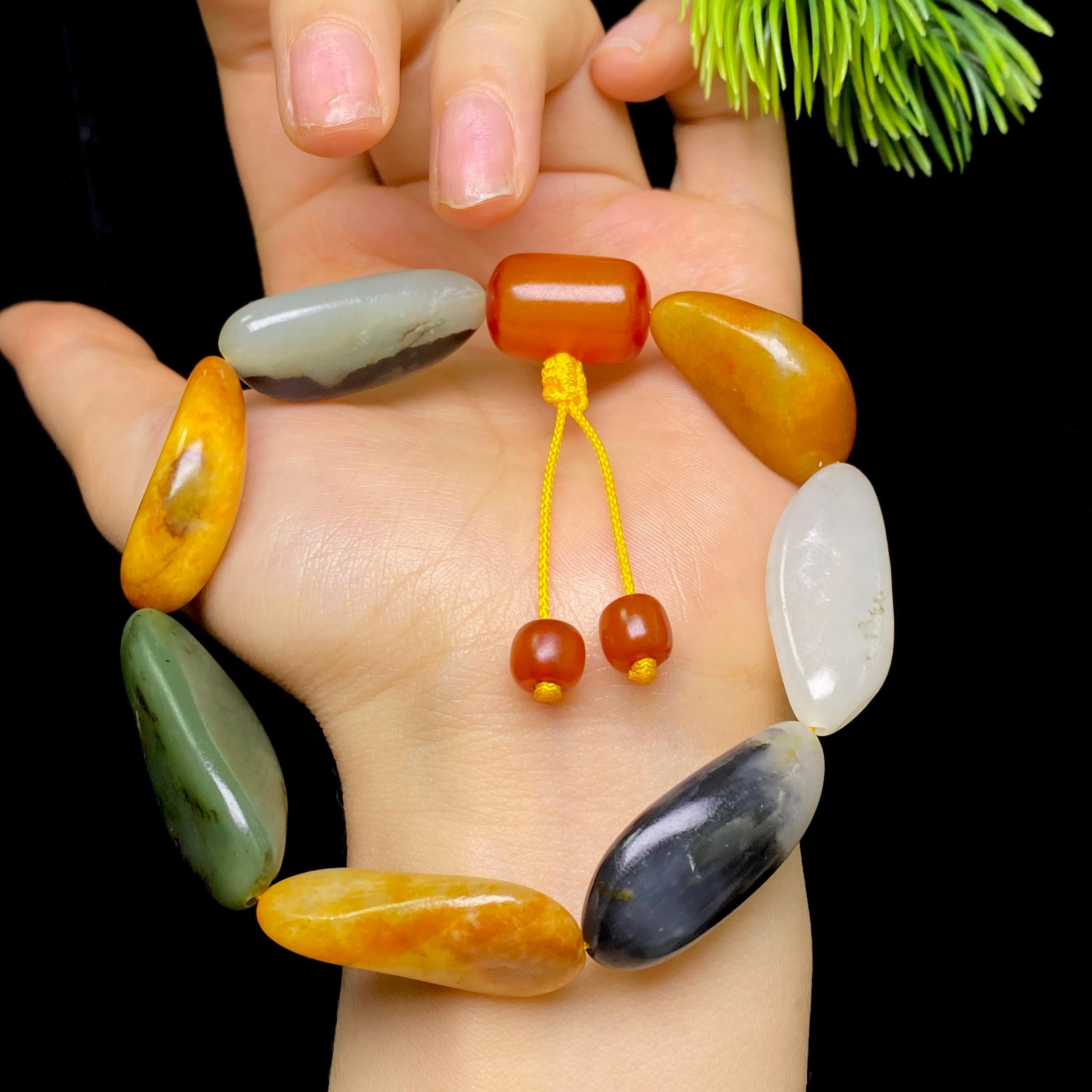 和田玉多宝籽料手串（49.9g）