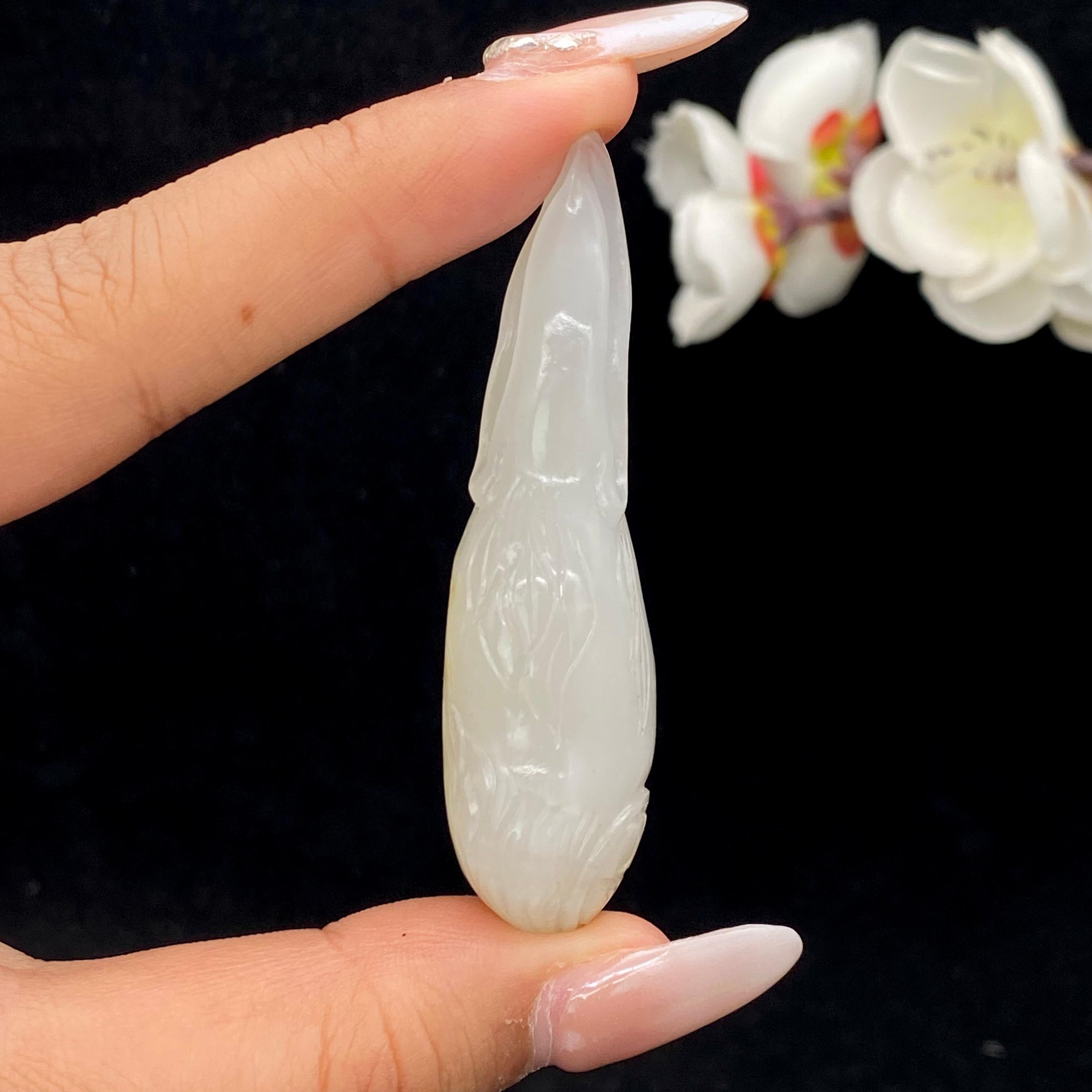 和田玉洒金皮籽料【老鹰头】挂件（34.6g）