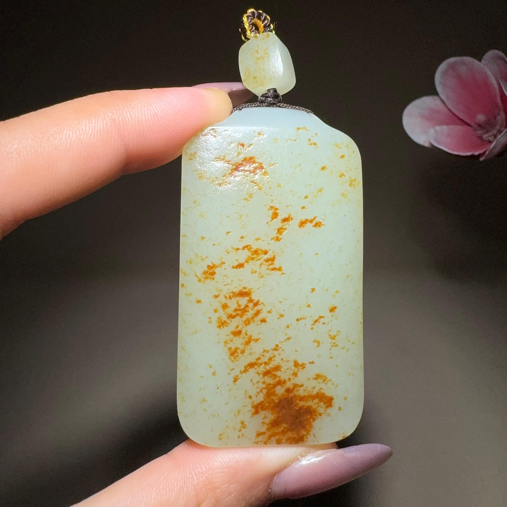 和田玉籽料平安无事牌（59.4g）