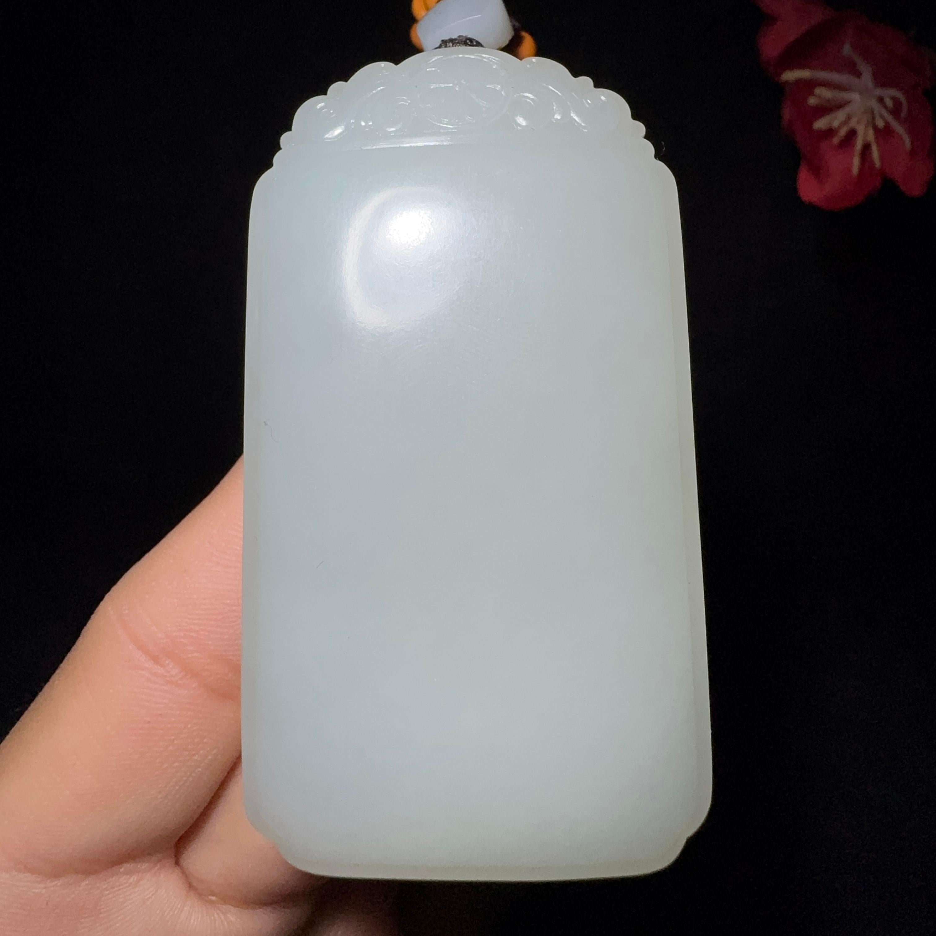 和田玉籽料平安无事牌（98.0g）