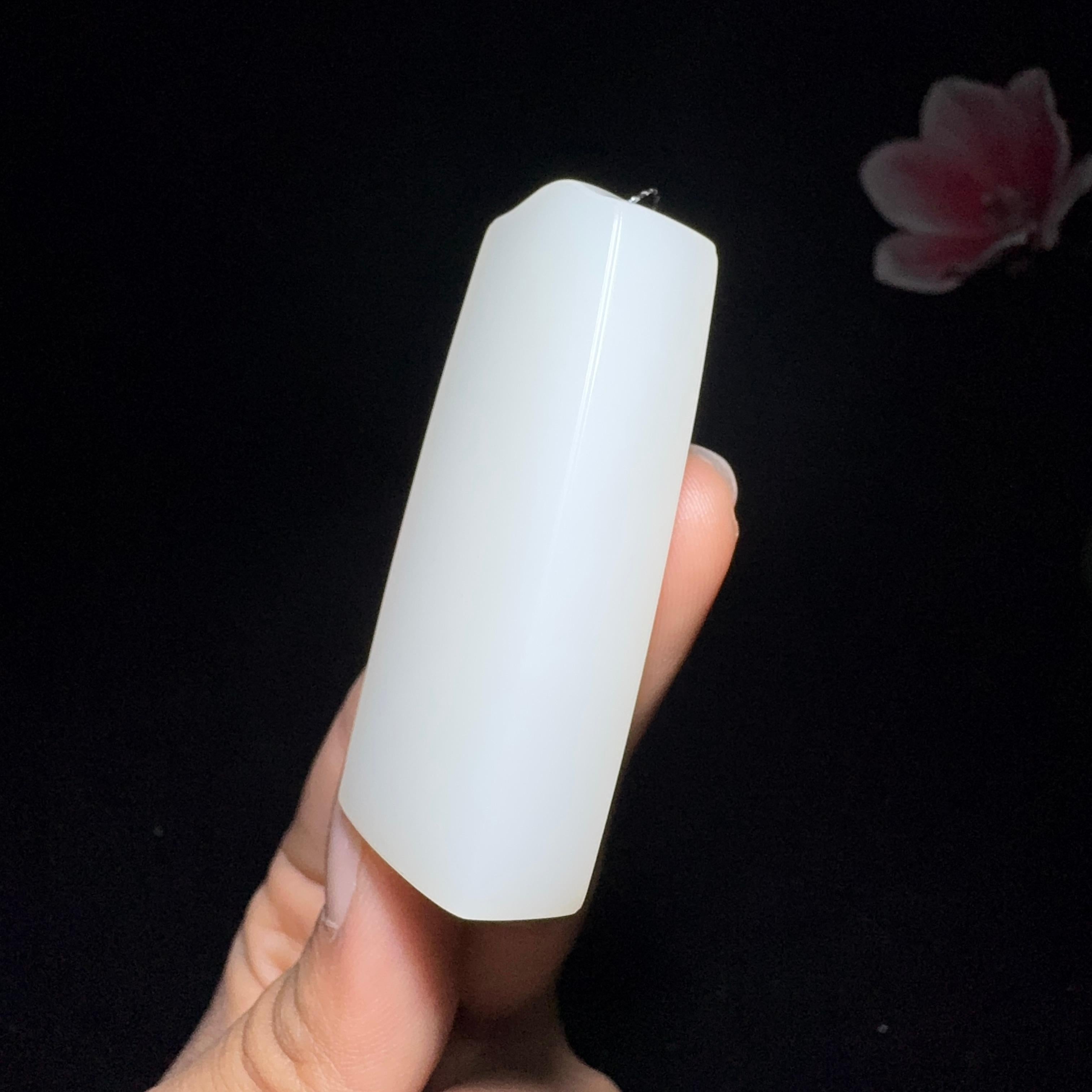 和田玉白玉平安无事牌（40.7g）