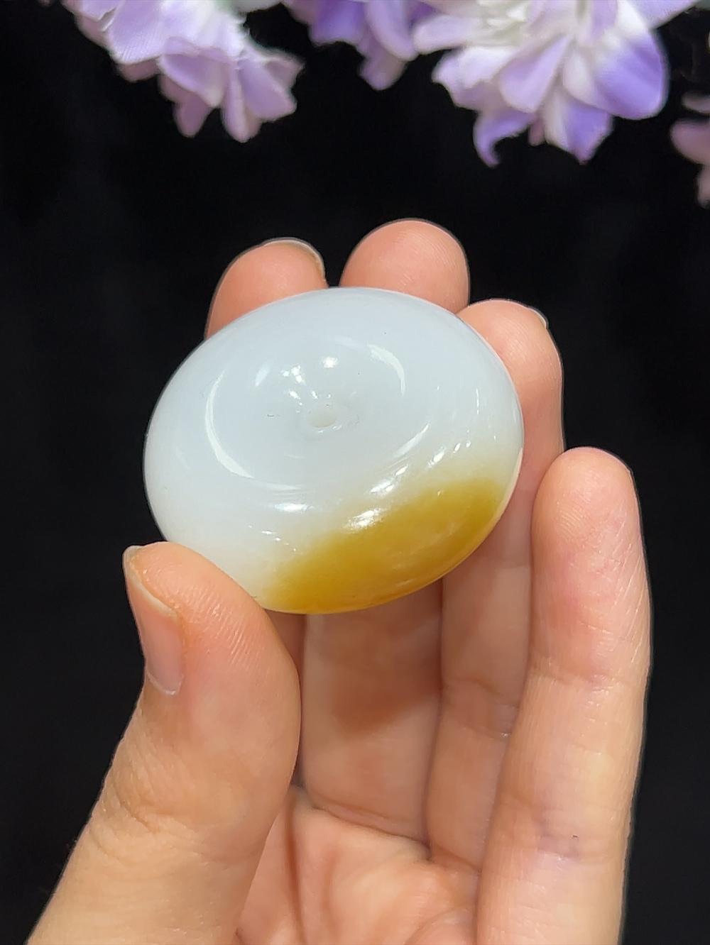 和田玉且末料糖平安扣（30.0g）