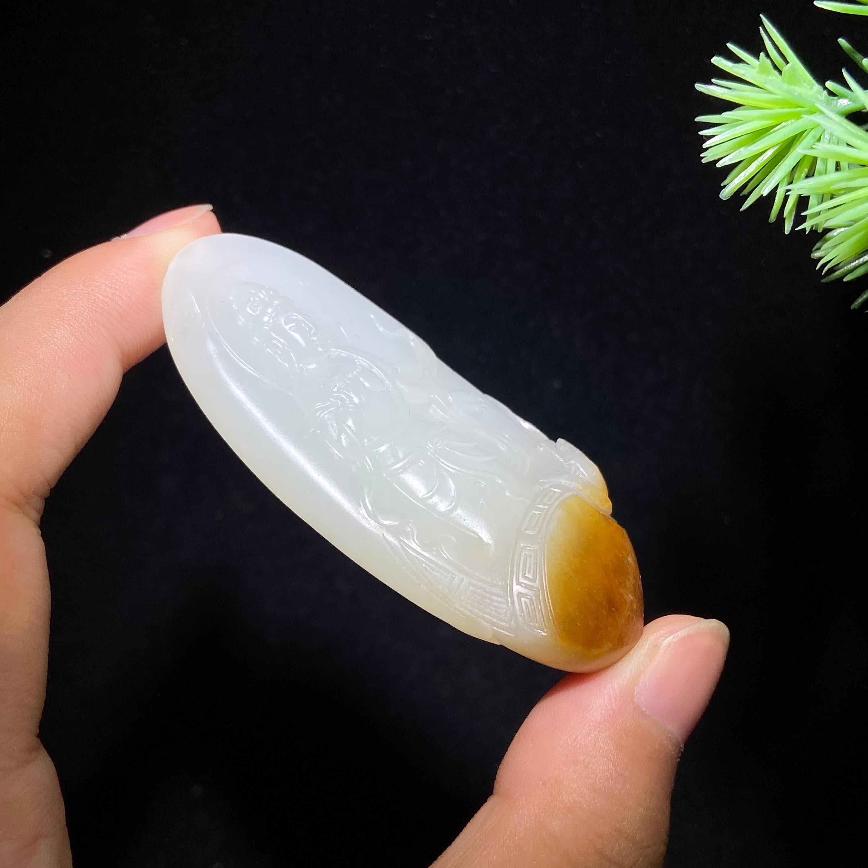 和田玉籽料观音（33.5g）