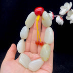 和田玉洒金皮籽料【精品手串】（94.2g）