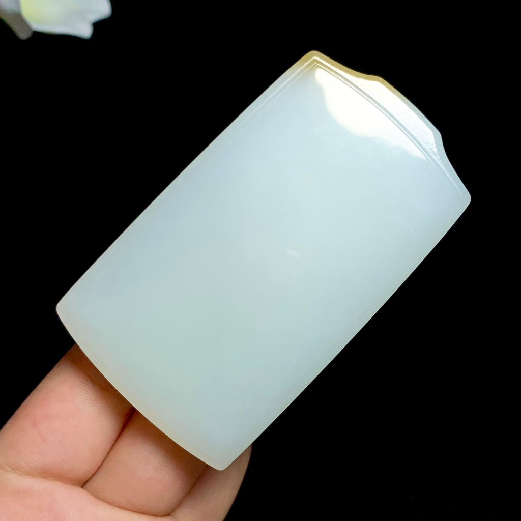 高品质和田山料糖白玉无事牌（98.8g）
