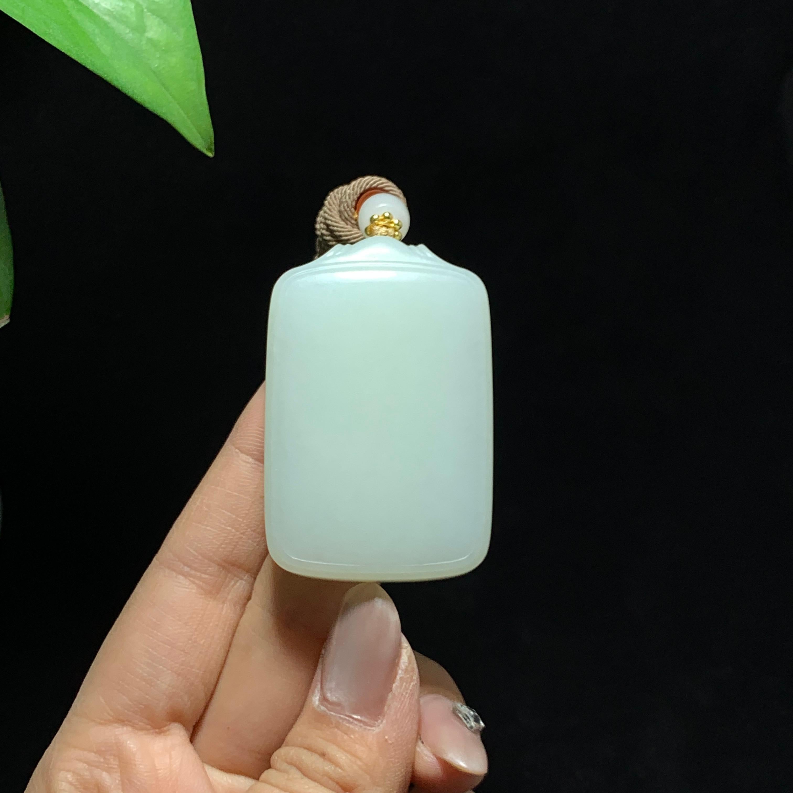 和田山料白玉无事牌挂件（56.8g）