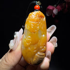 和田玉籽料挂件钟馗（38.2g）