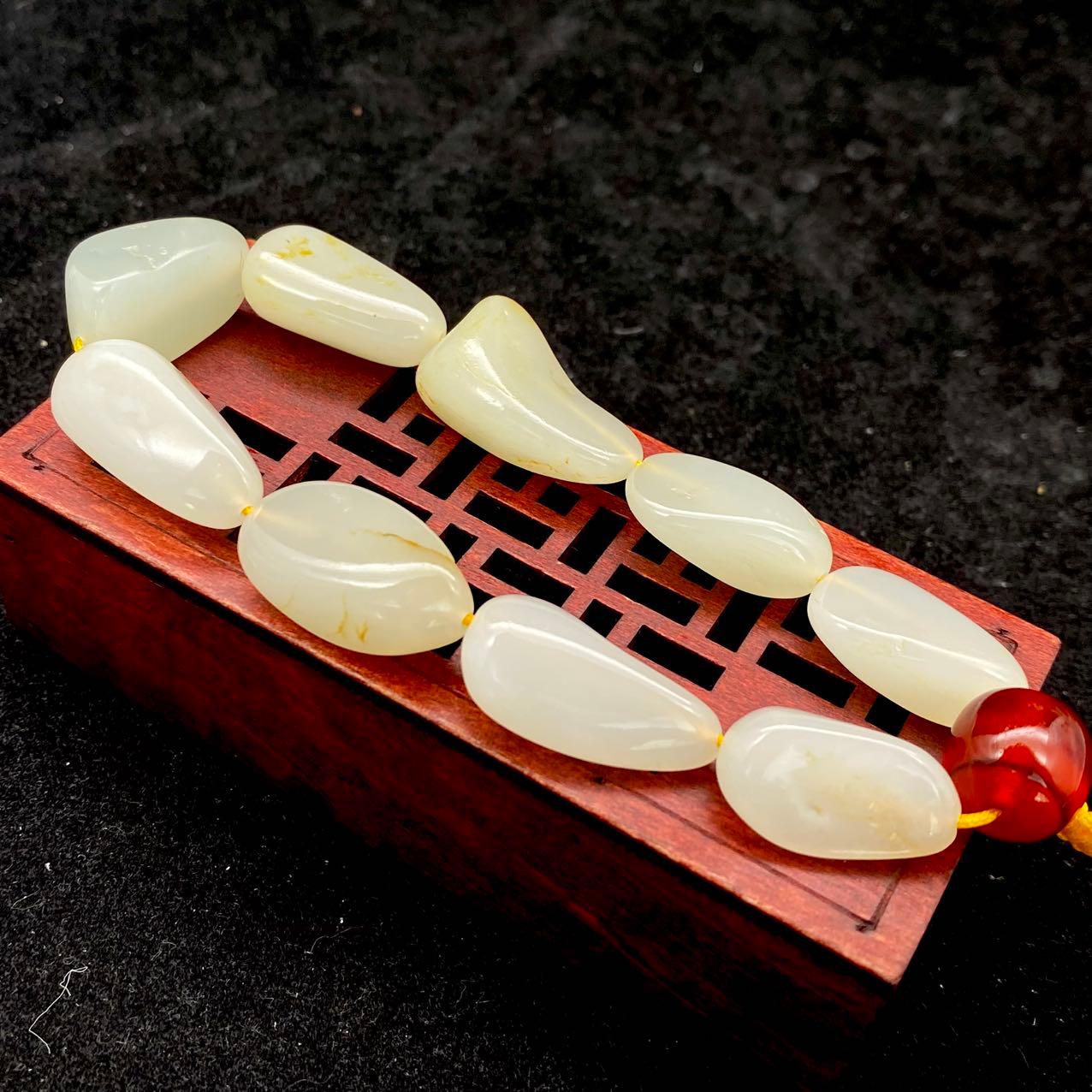 和田玉白玉【精品手串】（43.4g）