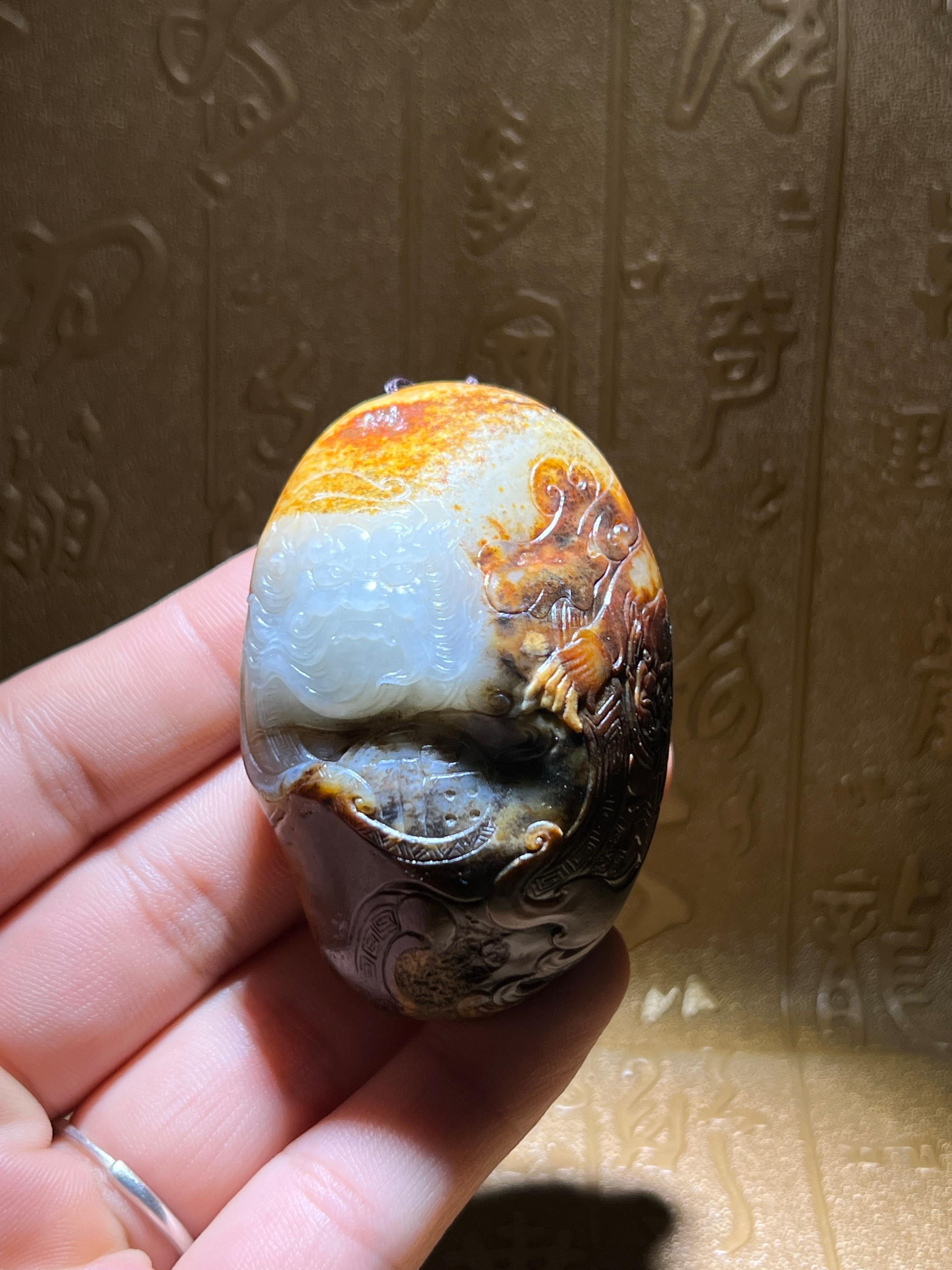 和田玉籽料钟馗（91.4g）