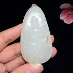 和田玉籽料御龙观音（55.2g）