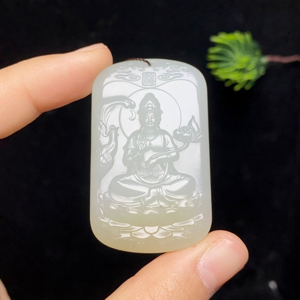 和田玉糖白观音（34.4g）