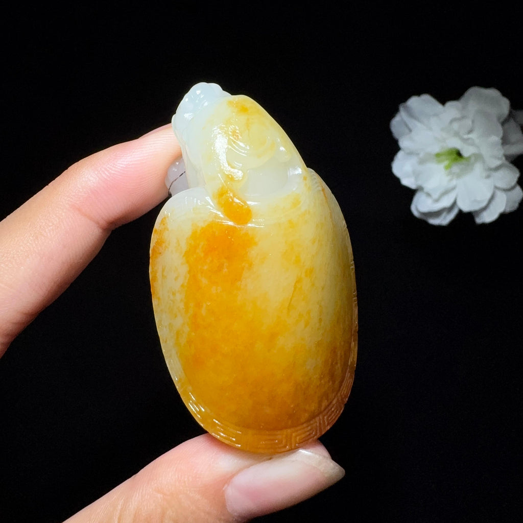 和田玉籽料龙龟挂件（62.4g）