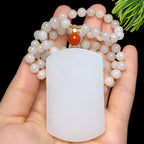 和田玉白玉无事牌（48.9g）