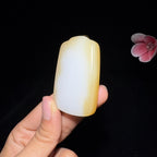 和田玉糖白平安无事牌（46.9g）