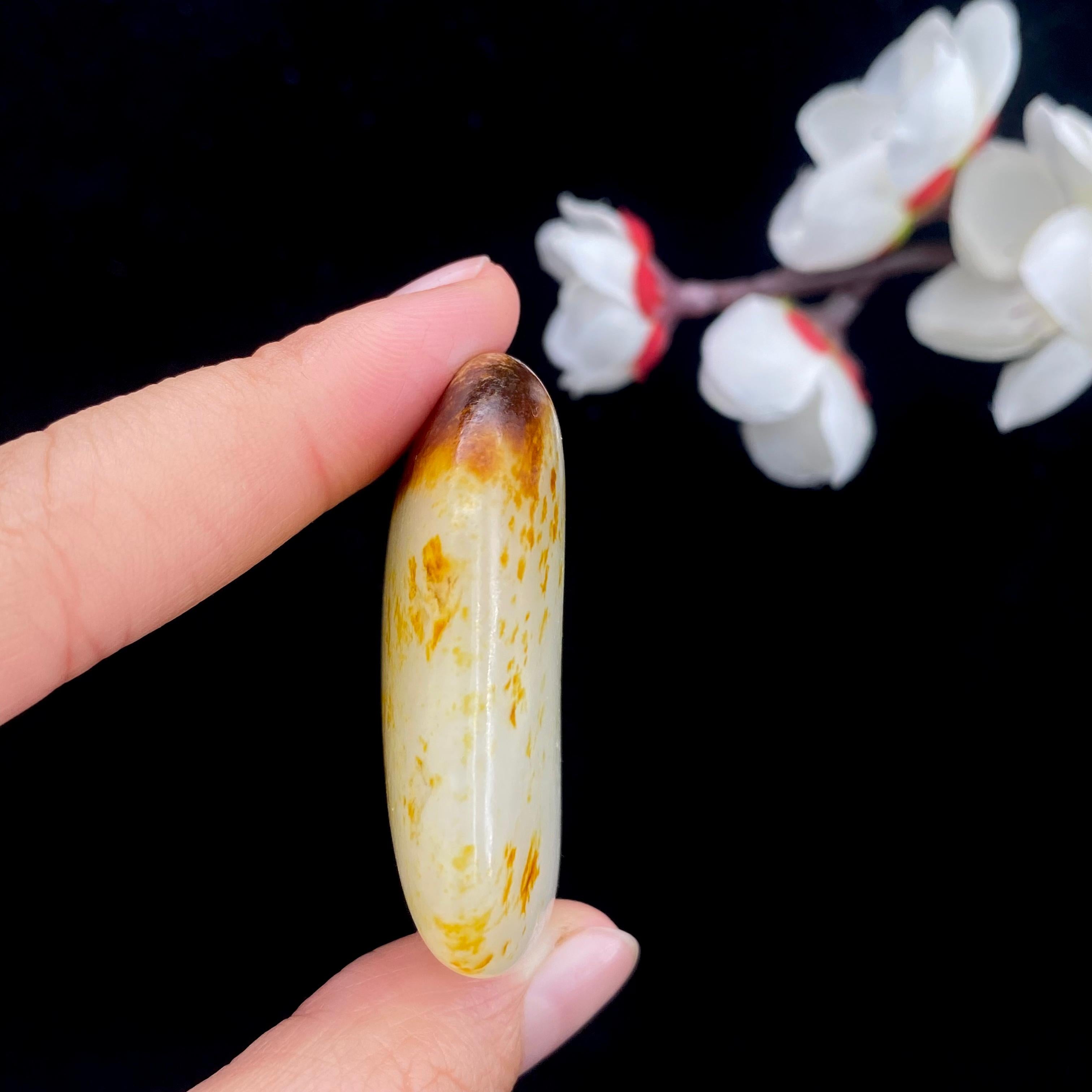 和田玉聚红皮籽料原石（43.3g）