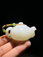 和田玉白玉籽料茶壶吊坠（47.1g）