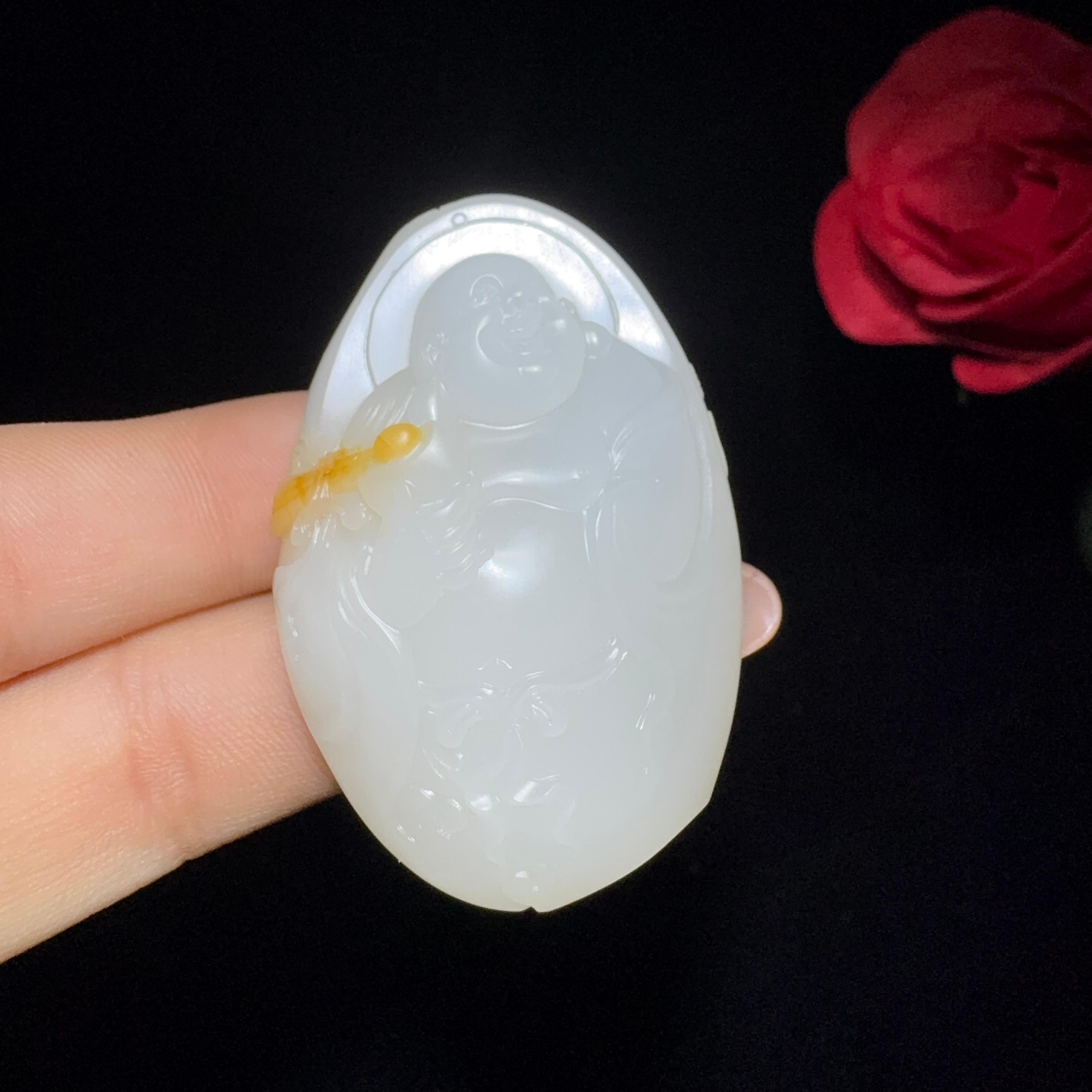 和田玉籽料佛公挂件（42.3g）