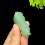 和田玉粉青仿古马（26.6g）