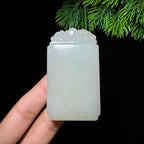 和田玉籽料撒金皮无事牌（55.2g）