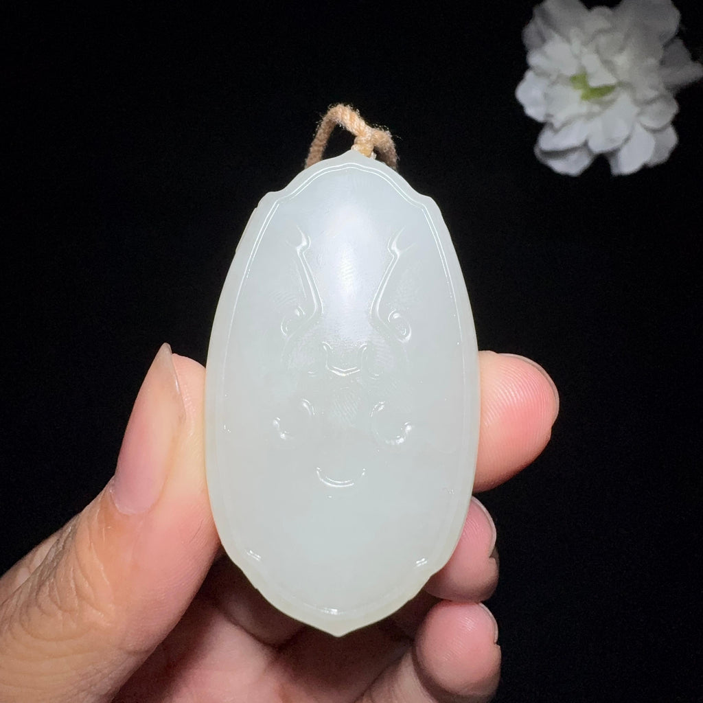 和田玉籽料平安无事牌（36.6g）
