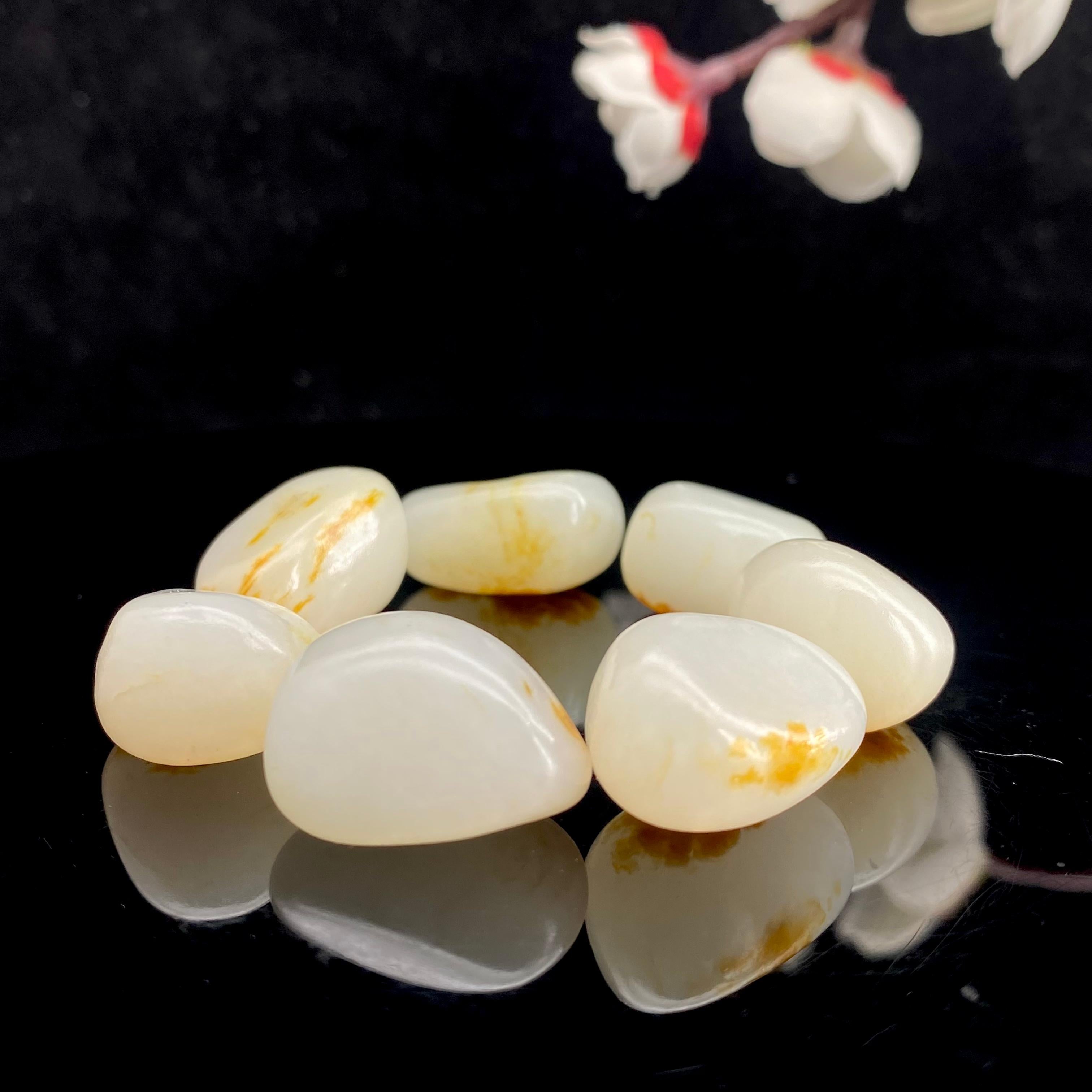 和田玉聚黄皮【精品手串籽】（56.3g）