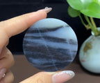 新疆和田玉意境青花平安无事圆牌（46.3g）