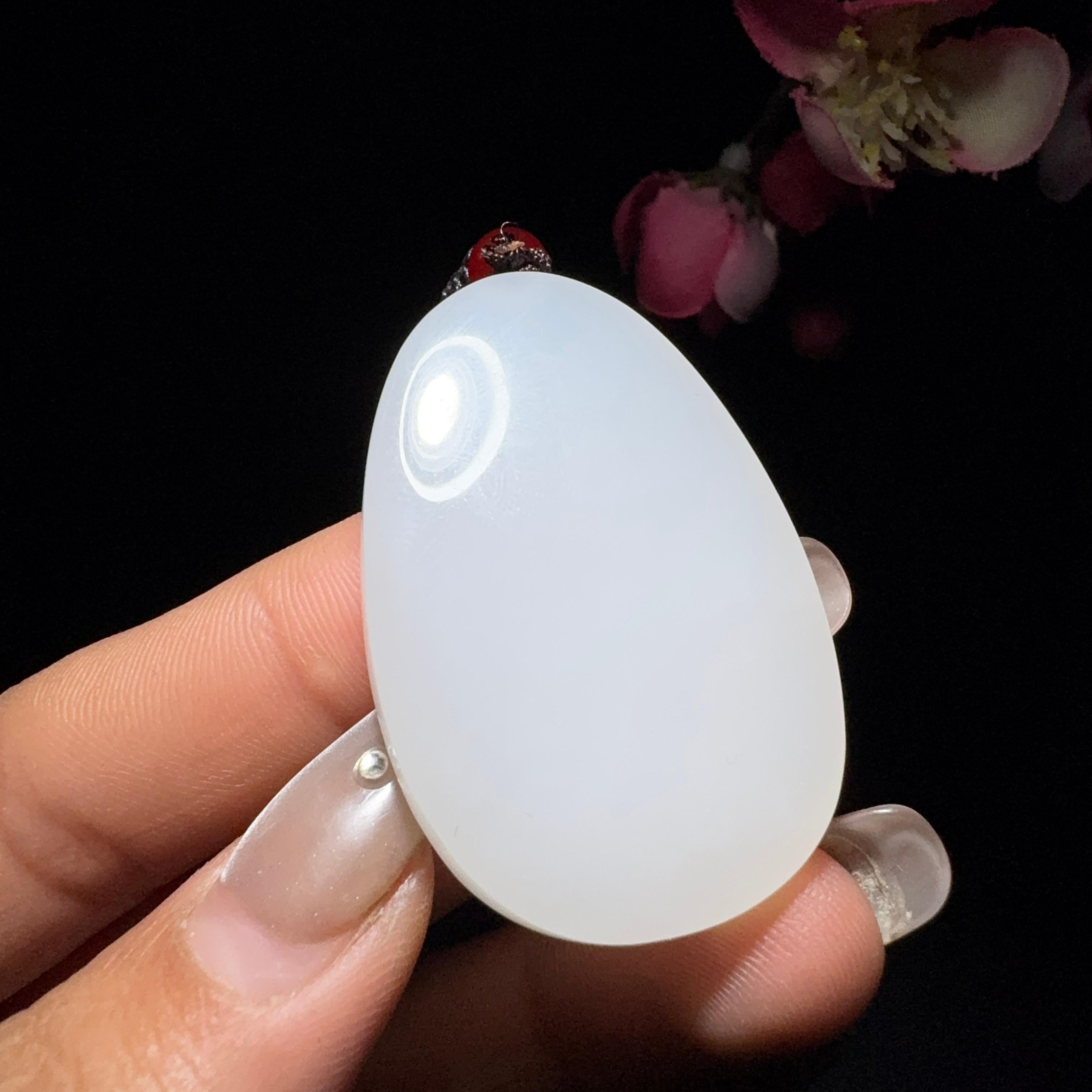 和田玉白玉平安无事牌（24.6g）