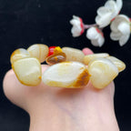 和田玉洒金皮籽料【精品手串】（86.8g）